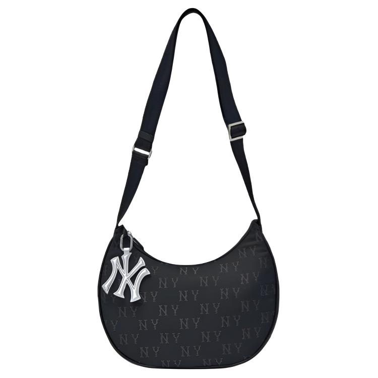 MLB Klassiek Enkel Woord Patroon Sport Hobo Tas Dames Schoudertas Zwart 3ABQMA16N-50BKS Basic Set (Bag)