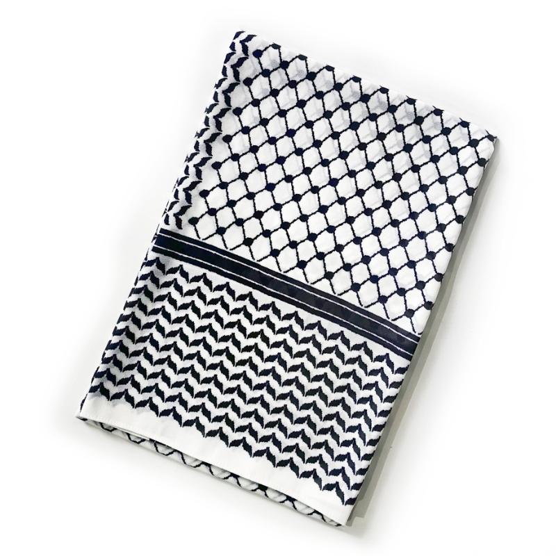 

Модный шифоновый платок с принтом на Ближнем Востоке, Дубай, Турция, повязка на голову, мусульманский женский клетчатый хиджаб, исламский шарф, женский длинный тюрбан, новый One Size чёрный