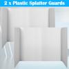 2 Pcs Plastic Stove Splatter Guard 39.37 X 16.14 Inch 4 Sided Foldable Anti Splash Oi Splatter Backsplash Shield Protector For C