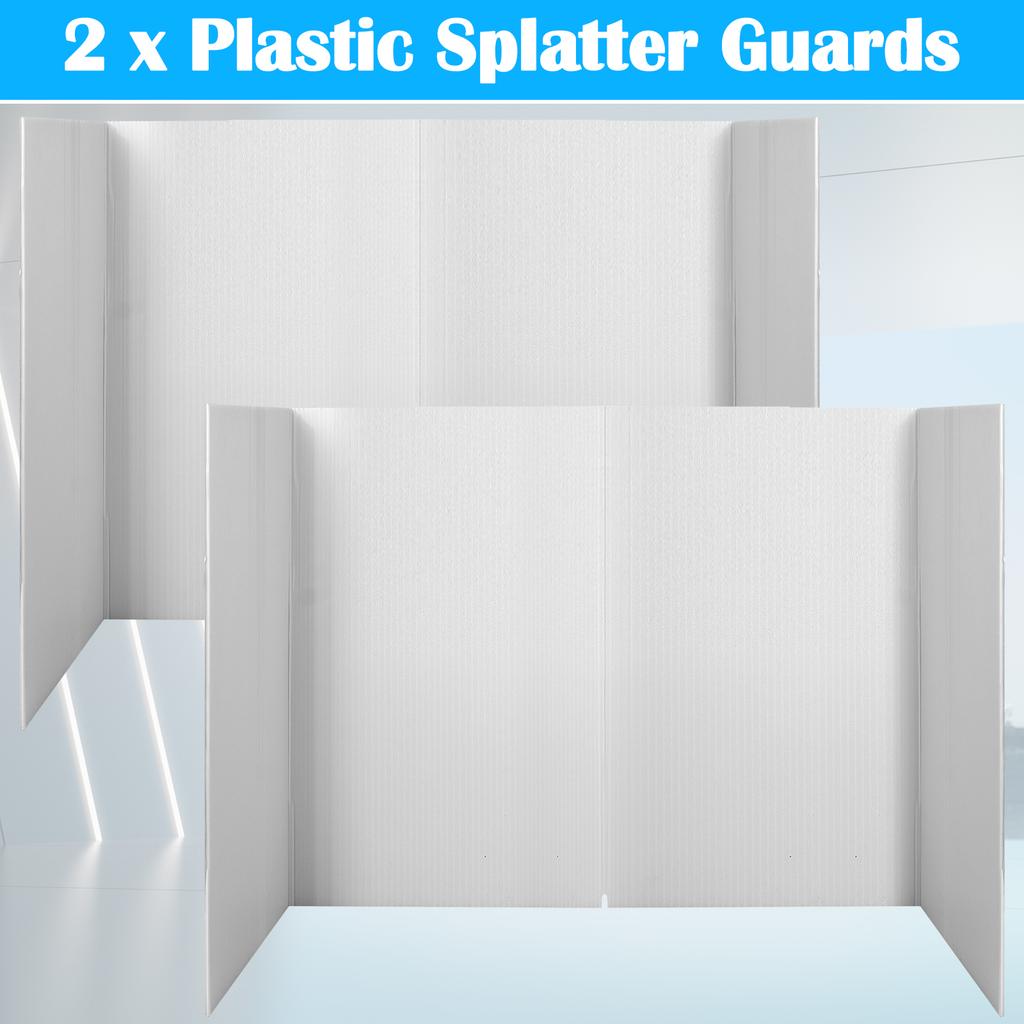 2 Pcs Plastic Stove Splatter Guard 39.37 X 16.14 Inch 4 Sided Foldable Anti Splash Oi Splatter Backsplash Shield Protector For C