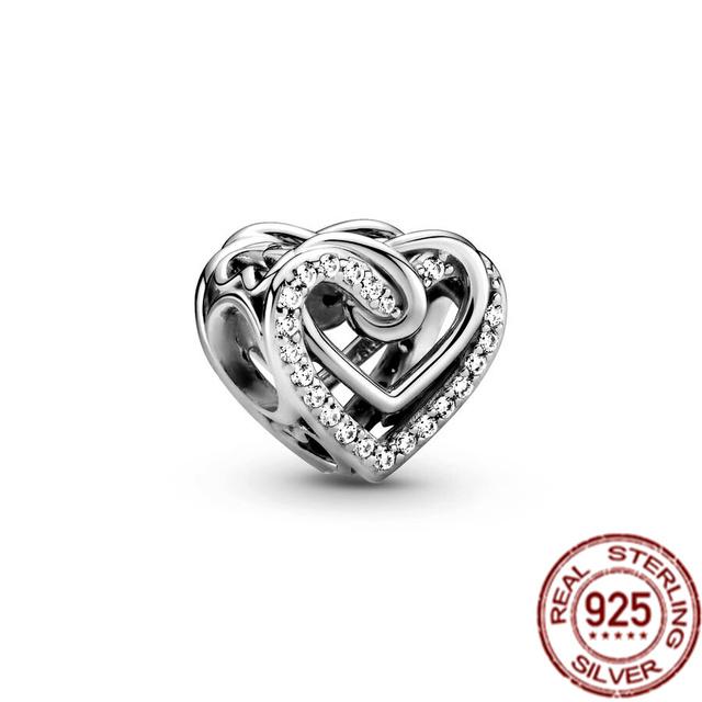 DIY Sparkling Family Tree Rose Flowers Car Heart Charm 925 Sterling Silver Beads Fit Original Fasion Bracelet Fine Jewelry Gift
