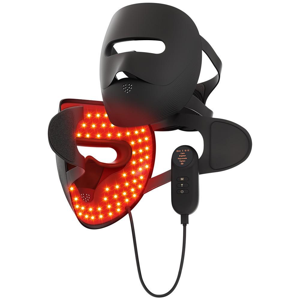 Photon Skin Rejuvenation LED Face Mask with Neck - Red & Green Light Therapy for Home Use To Brighten Skin Tone