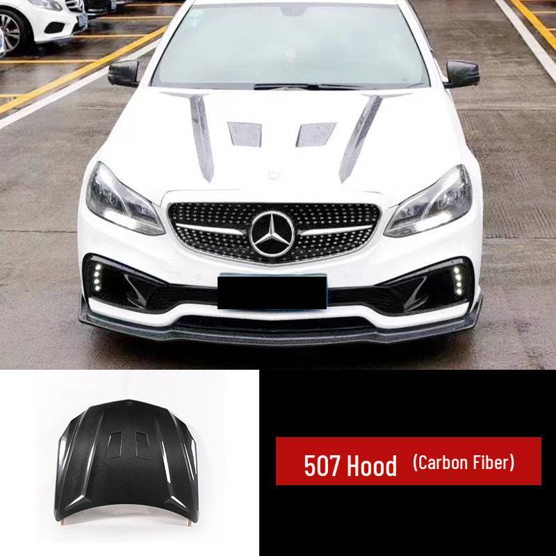 Mercedes-Benz E-Class W212 E63 Carbon Fiber Body Kit: Front & Rear Bumpers, Front Lip, Side Skirts, Rear Lip, Tail Wing, Hood.