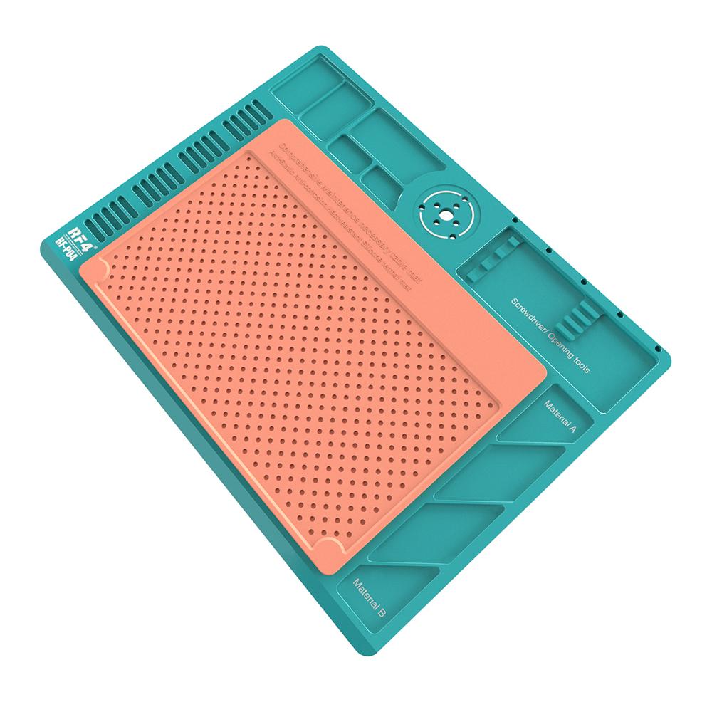 

RF4 RF-PO4 Microscope Stand Aluminum Alloy Base Heat Insulation Silicone Pad for Phone Repairing Type A