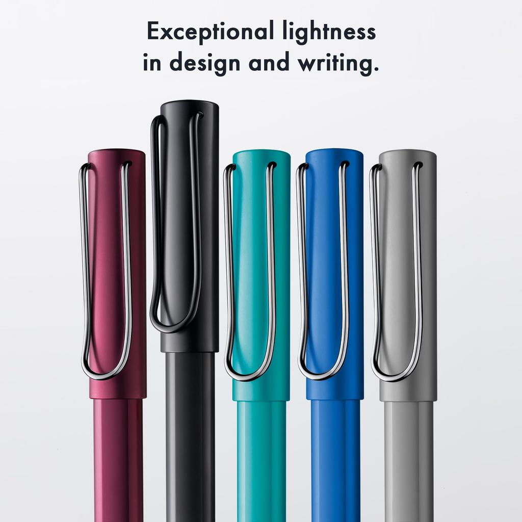 Lamy Mint Transparent Rollerball Pen with an Ergonomic Grip and Medium Line Lightweight Aluminum Includes a Medium Rollerball 63 AL-star - Width.