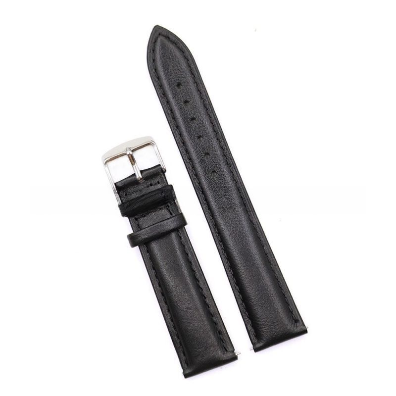 Universal Leather Watch Strap Suitable for 16mm/18mm/20mm/22mm/24mm Retro Edge Vegetable-tann Leather Strap Quick Release Replacement Watch Band