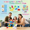 48PCS Tetra Tower Building Blocks Balance Stacking Games Toys for Kids Adults Friends Classroom Family Board Game and Fun Party