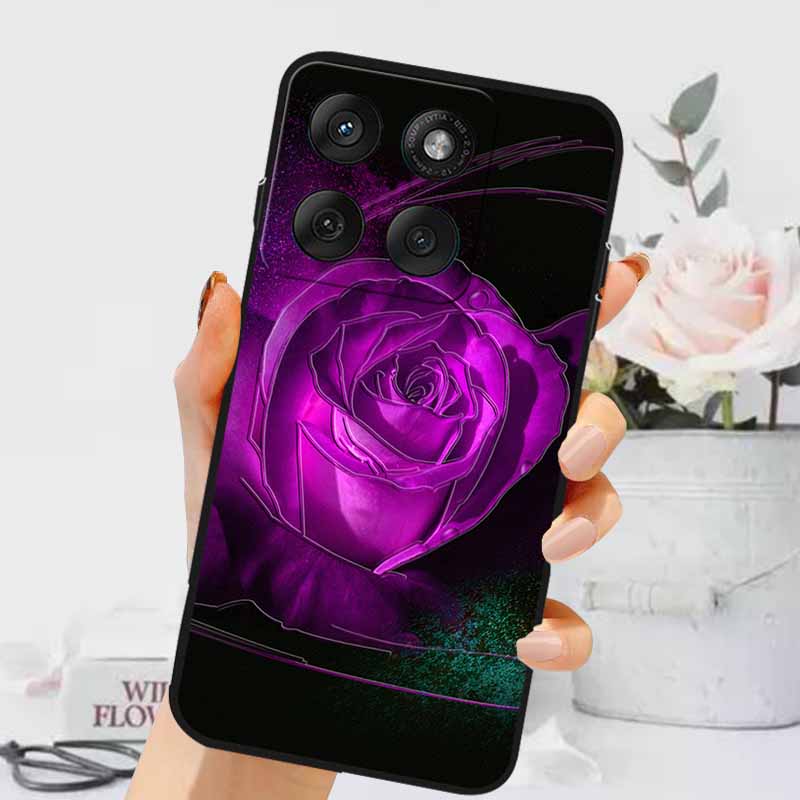 3D Emboss Cases For Edge 60 Fusion / Edge 60 Pro Relief Embossed Retro Silicone Back Cover For Edge 60 Stylus Black Funda 60 Pro