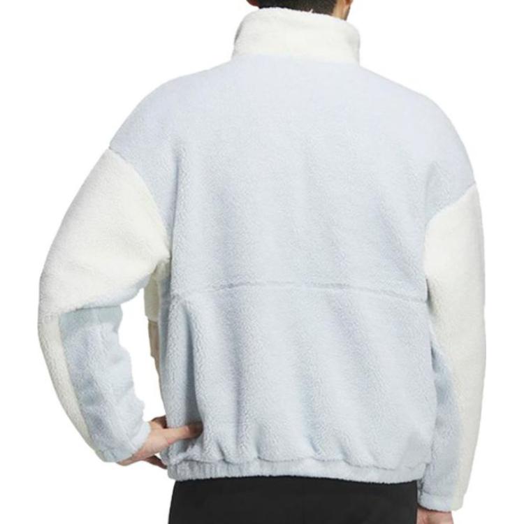 Men's Adidas Neo Jackets Unisex Blue With White Lettering Stand Collar Moderate Workwear