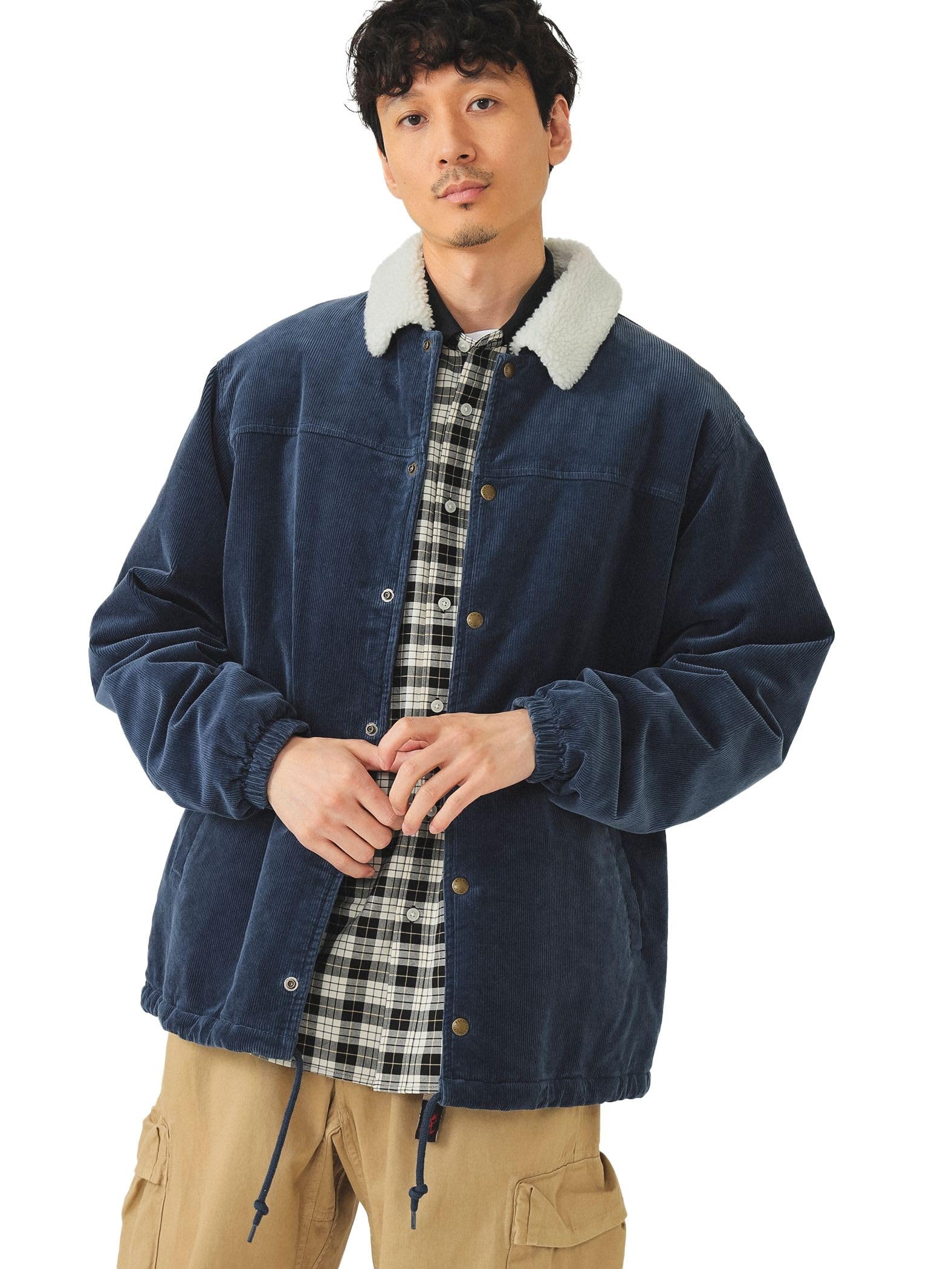 

Блузон Corduroy Boa Coach Jacket СИНИЙ S 11181836791 [BEAMS] Мужская