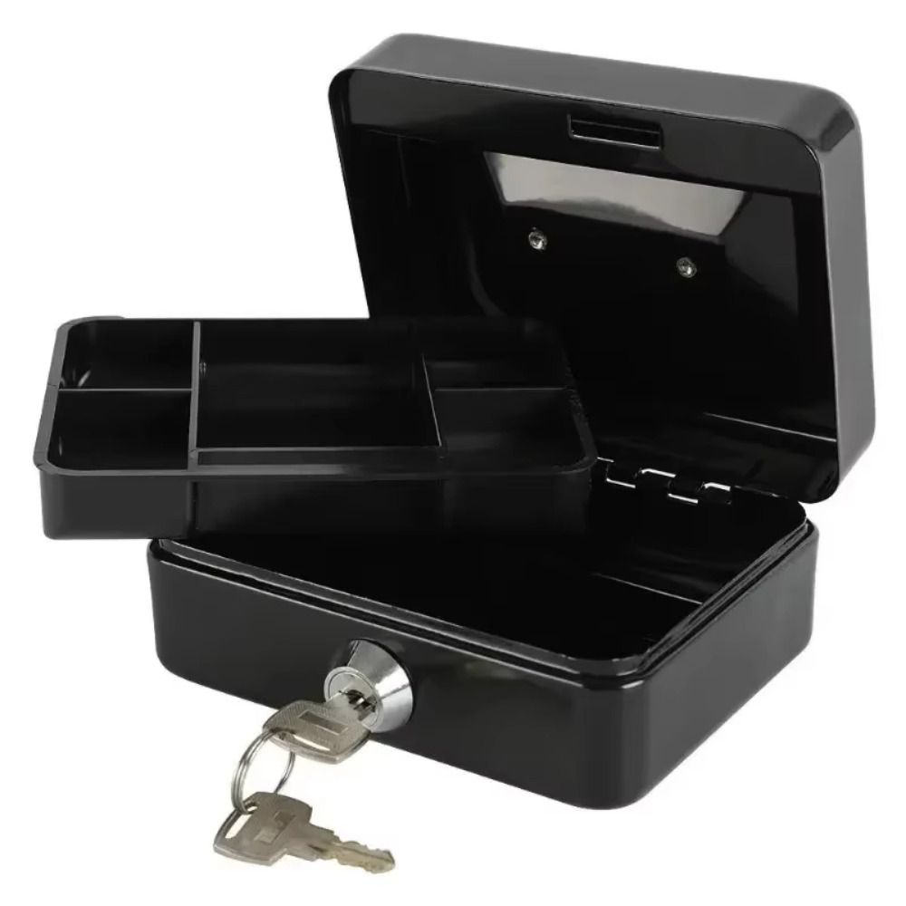 Sturdy Construction Steel Piggy Bank Mini Size Handheld Safe Box Portable Key Safe Store Safety
