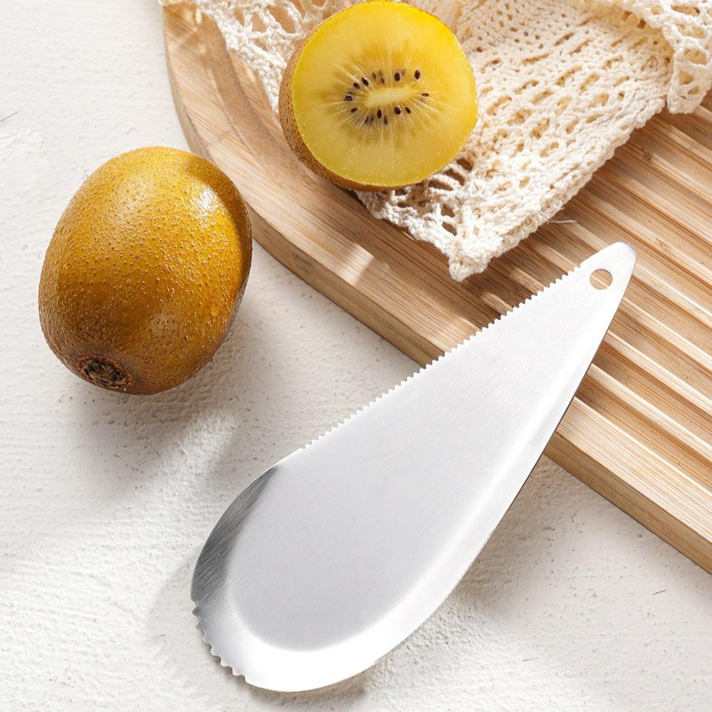 Stainless steel fruit cutter avocado multi-functional peeler kiwi spoon mango meat cutting spoon