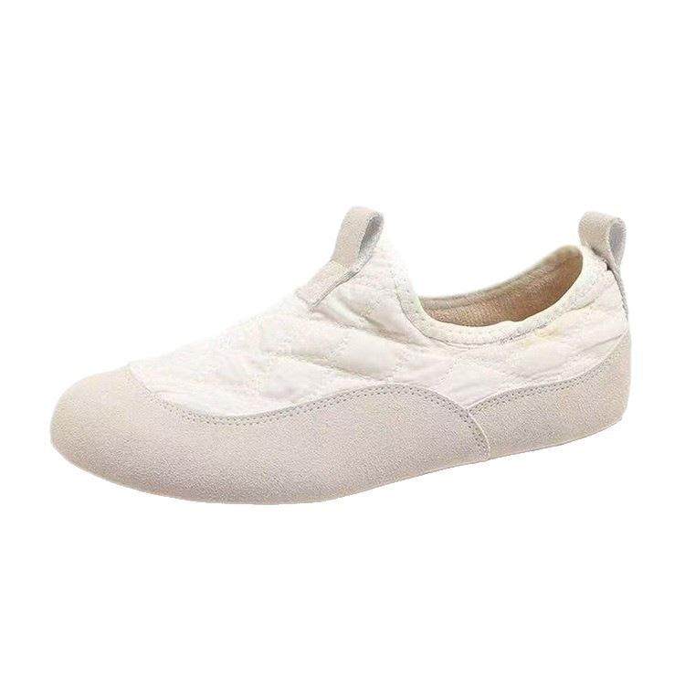 Comfortable shallow single shoes new spring retro soft-soled Doudou shoes grandma shoes