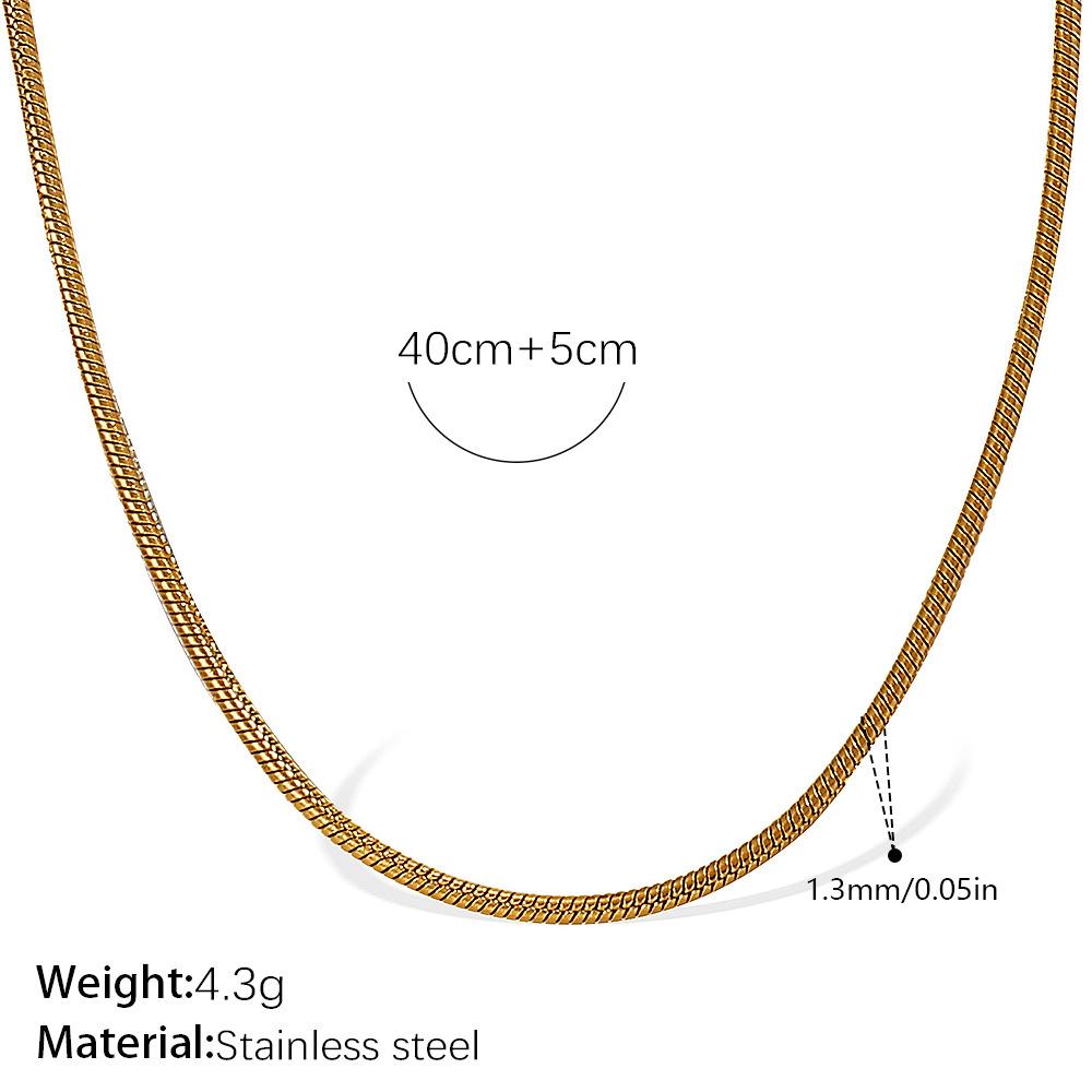 Vielseitig Und Vielfältig Kette Schlangenknochen Geprägt Kettenstil Halskette Verdrehte Kette Edelstahl Vergoldet Personalisiert Frau