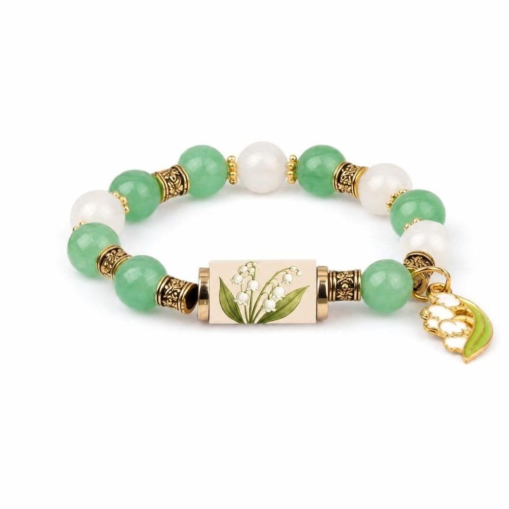 Elastic Hummingbird Bracelet with Pendant Beaded Bracelet Metal Tube Crystal Bracelet Party Favors