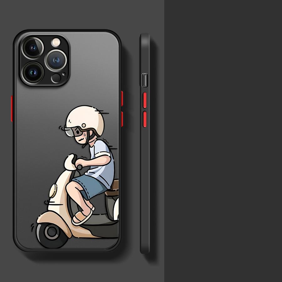 Cartoon Cute Couple Case for iPhone 17 Pro Max Air 16 Plus 7 8 SE 14 15 13 Mini 11 12 XS XR Funda Back Phone Cover