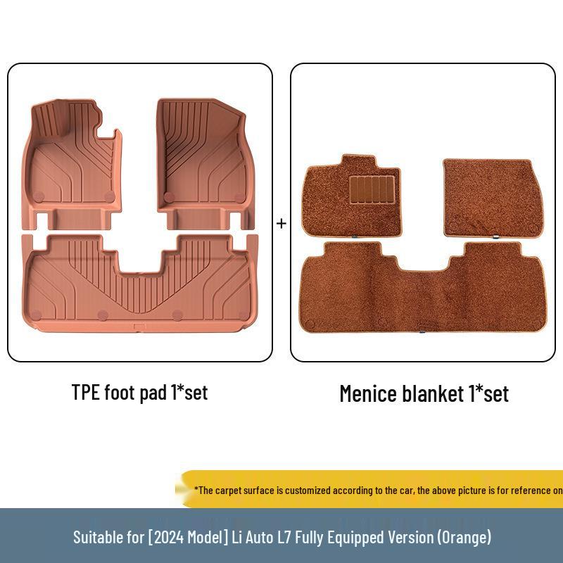 Full Coverage TPE Floor Mats for 2023-2024 Li Auto L7, 2nd Gen Upgrade