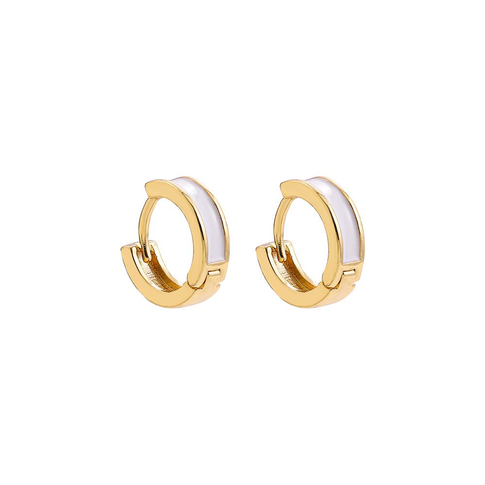 New Fashion Circle Ear Huggie Small Hoop Earrings for Women Cute Candy Color Enamel Round Heart Earrings Party Zircon