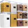 10-Piece Transparent Cereal & Grain Storage Set: Moisture-Proof, Freshness-Sealing Jars.