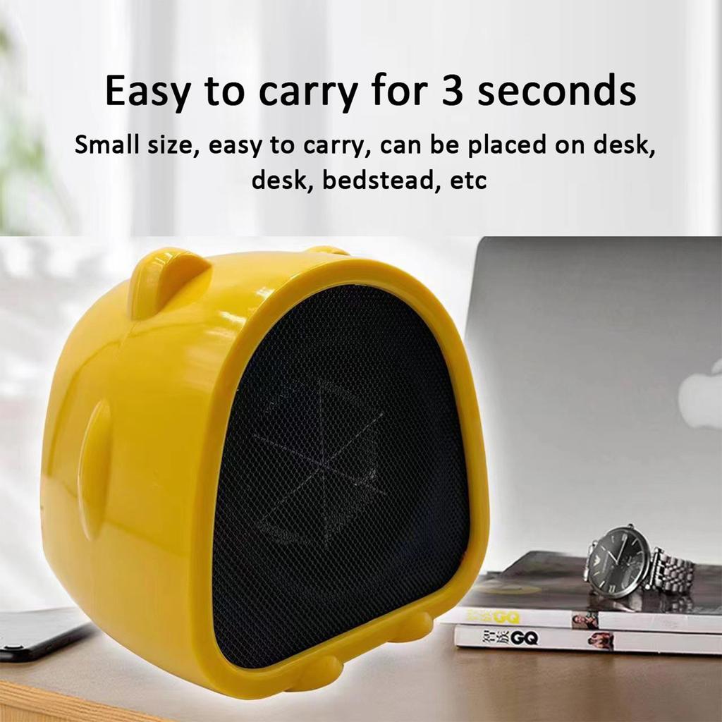 Tragbarer Heizlüfter, elektrische Heizung, 500 W, oszillierende P-TC-Keramikheizung mit hoher Energie, schnelles Aufheizen, Raumthermostat mit Überhitzung und Neigung