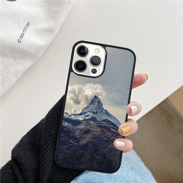 Mountain Forest Clouds Coque Shell For iPhone 17 Air 15 16e 14 13 12 Pro Max 11 Pro Max Plus Phone Case Cover