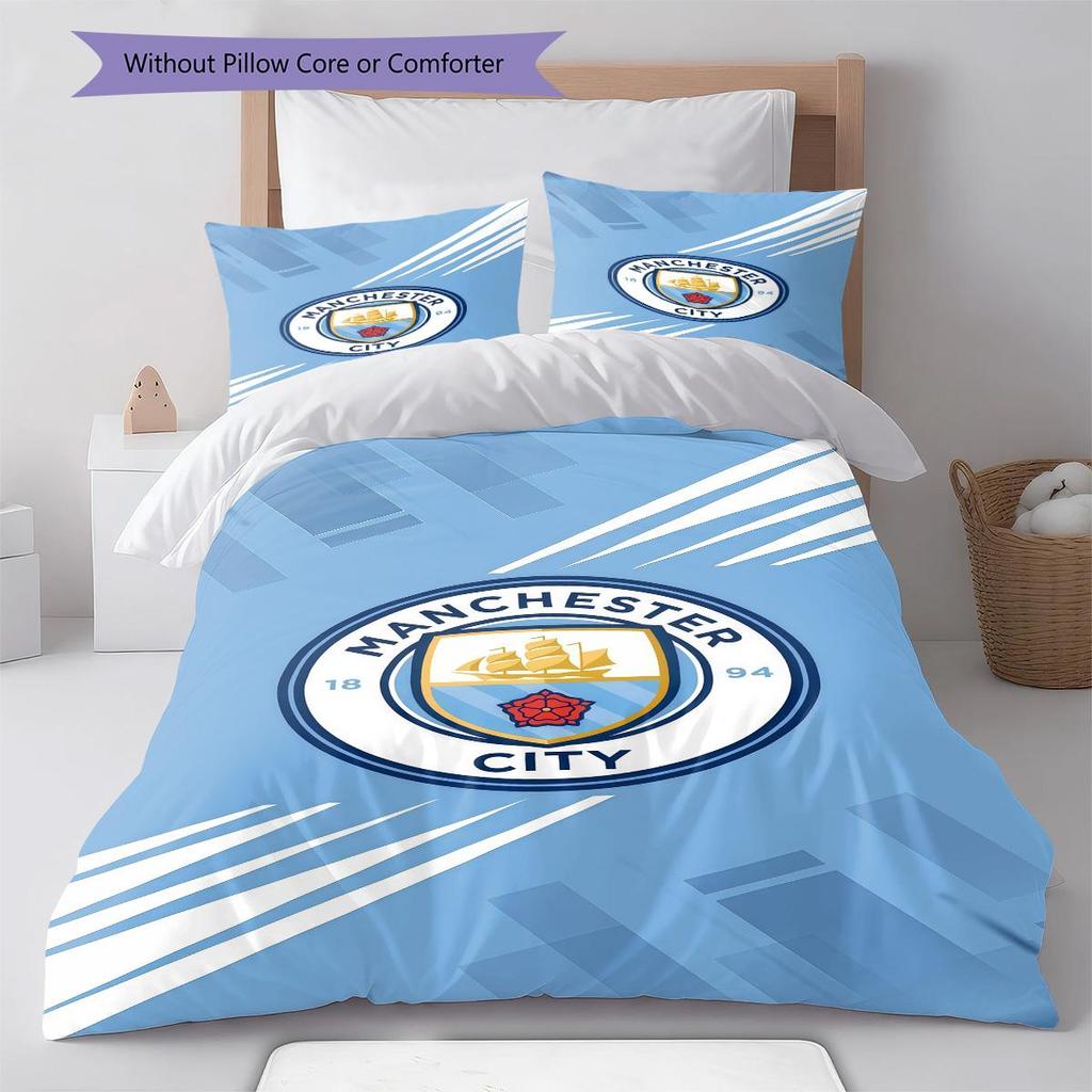 City Team Bedding Quilt Set Quilt Cover Pillowcase Home Decoration Birthday Gift (1 * Duvet Cover + 2 * Pillowcase, Without Core)