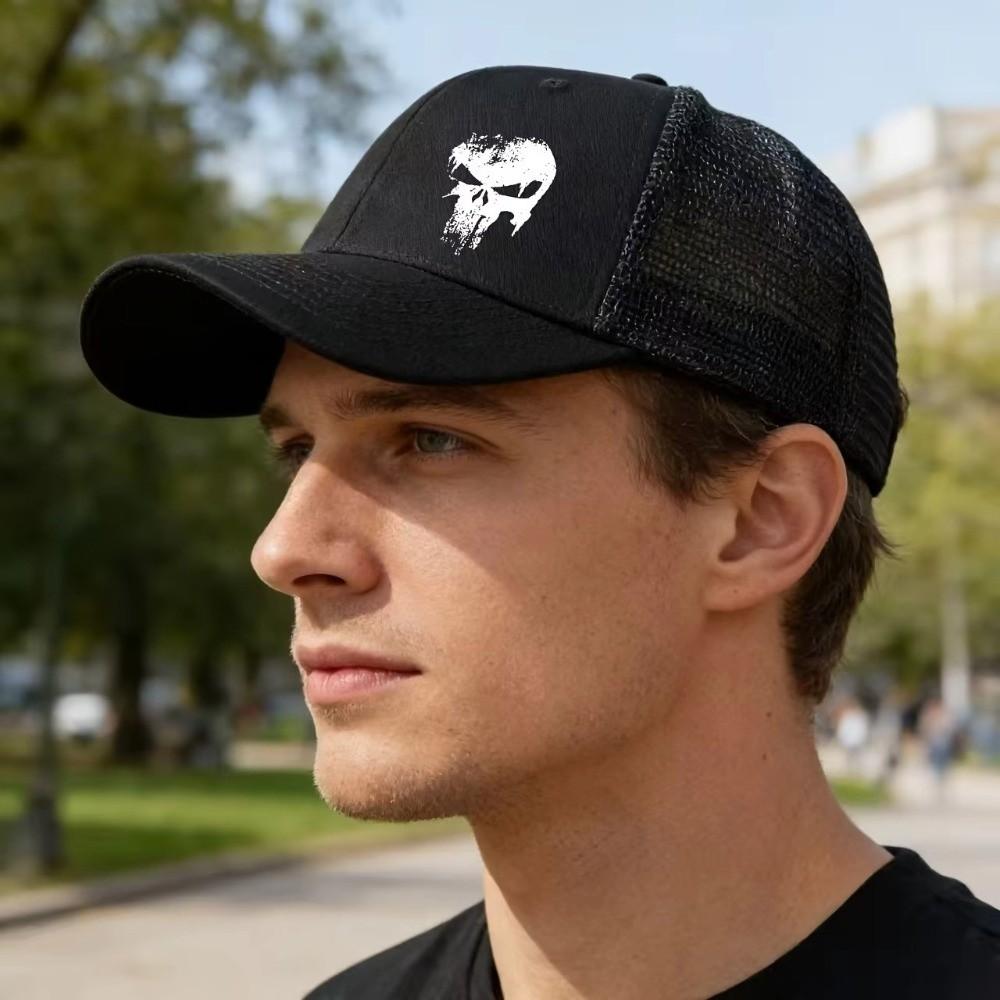 Berretto Stampato Unisex in Rete con Visiera Curva Cappellino da Baseball Classico per Esterno Estivo