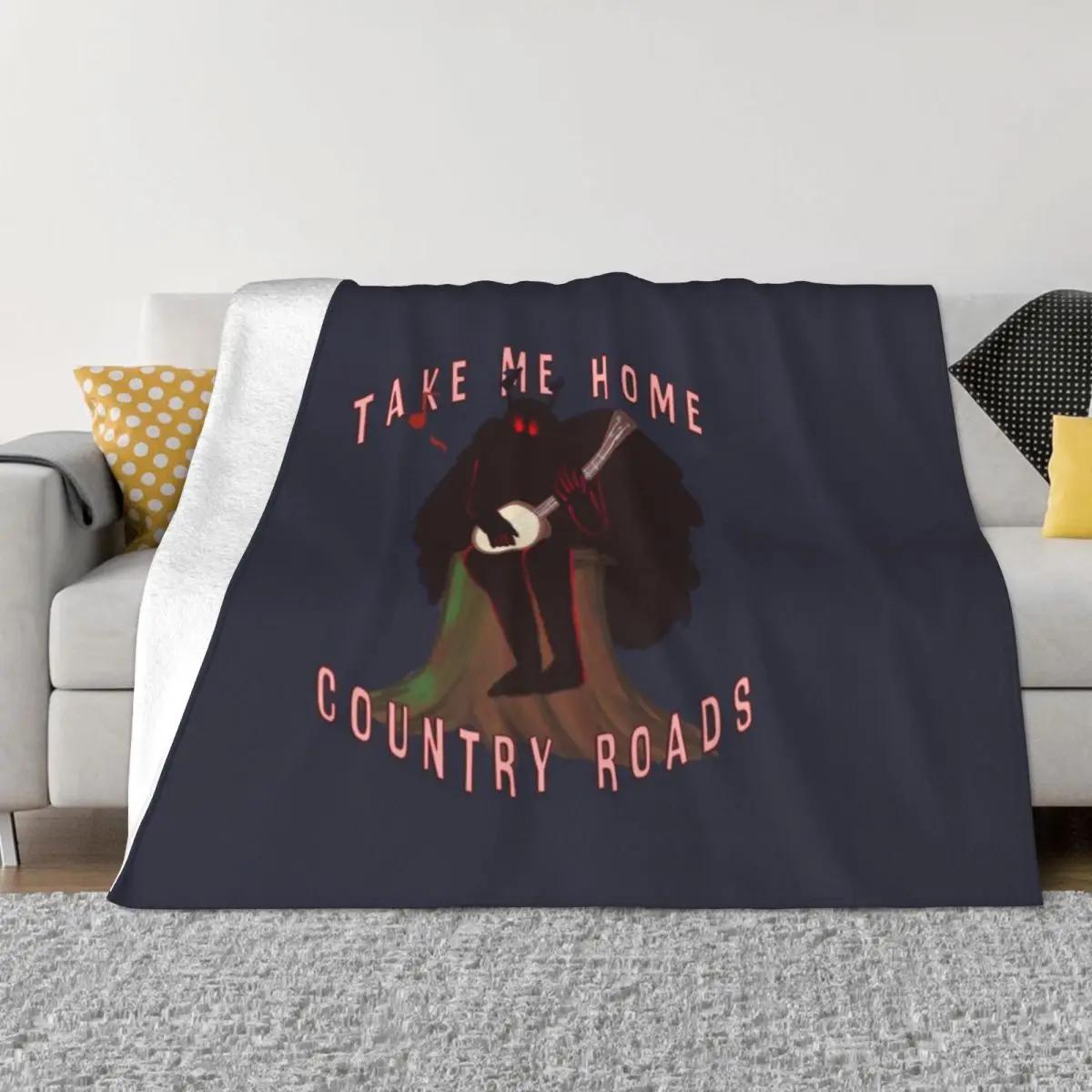 

Mothman, Country Roads (but like he has a Banjo) Throw Blanket anime Flannel for babies Blankets 100x150cm