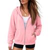 Women's Oversized Zip-Up Sweatshirt Jacket with for Fall Casual Wear