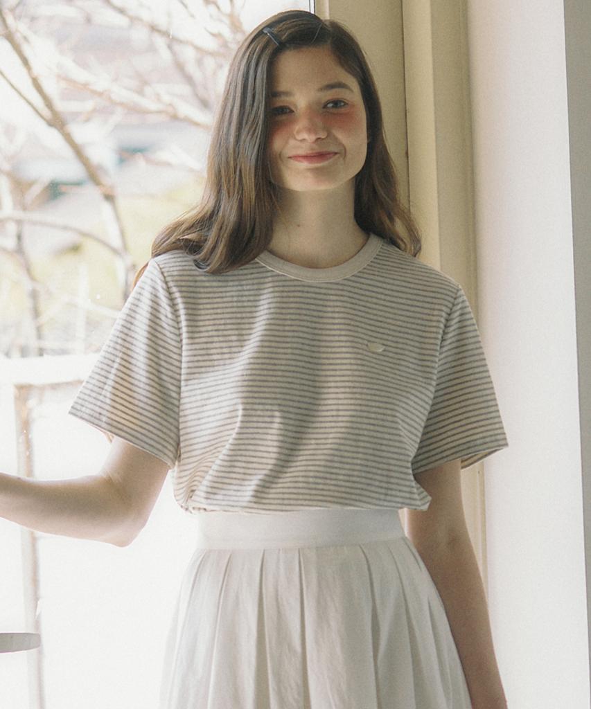 OURHOPE Hope Stripe T-Shirt - Gray