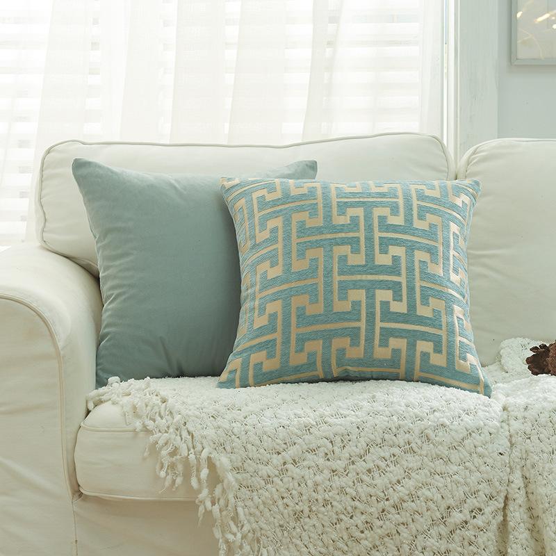 

Шенилловая жаккардовая наволочка 30x50см/45x45см Геометрическая накидка на подушку для домашнего декора Чехол для подушки Подарок Китайский красный 30x50cm 1pcs cover