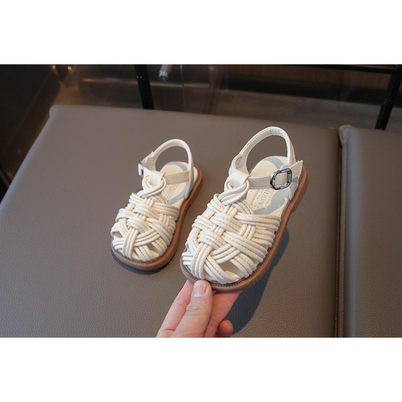 New Arrival Woven Casual Sandals for Children Closed-Toe Beach Shoes for Baby Girls & Toddlers Cute Fashionable Girls Shoes