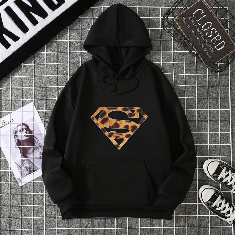 Women Hoodie Fashion Inscription Print 90s Hoodie Harajuku Graphic Hoodie Long Sleeve Ladies Hooded Sweatshirt