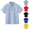Children's Fashionable Stand Collar Button Short-sleeved Shirt