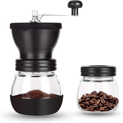 Manuelle Handkurbel Glas Kaffeebohnenmühle