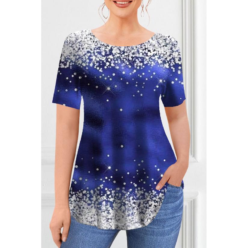 New Women's T-Shirts Spring Clothing Floral Graphic O-Neck Pullovers Short Sleeve Tops Streetwear Oversized Apparel Ladies