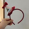 2025 Christmas Velvet Bow Tree Headband & Kids' Santa Hat Hair Clip - Fashion Accessories