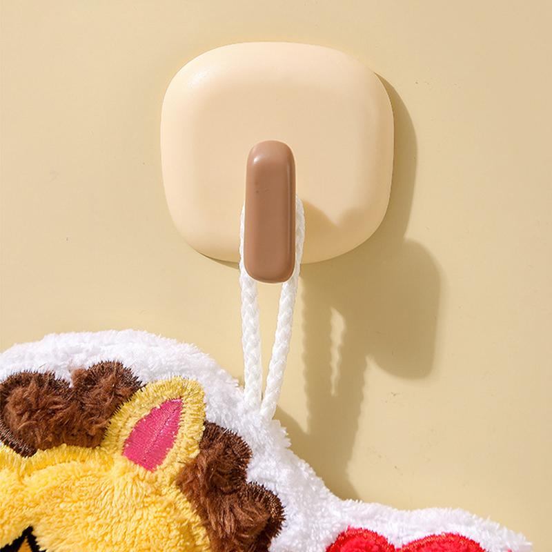 Creative Cartoon Cute Year Pony Hand Towel Coral Fleece Home Kitchen Bathroom Towel Thickened Hanging Absorbent Towels