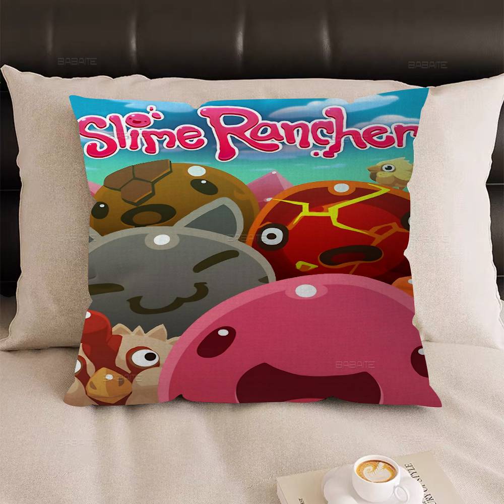 Spiel S-Slime Rancher Anime Kissenbezug Polyester Sofakissen Dekorative Wurfkissen Heimdekoration Kissenbezug