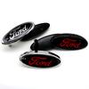 FIJV8 14.5x6.5cm 3D ABS Front Grille Trunk Badge Emblem Replacement For Ford Focus Mondeo Mustang Ranger Fiesta Kuga Tuning Accessory