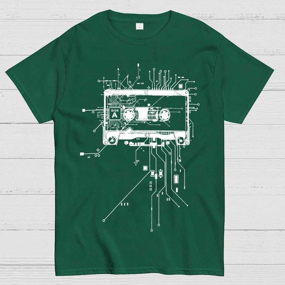 Cyber tape Cotton Summer Casual Cool Loose T-Shirt