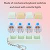 Keyboard Fidget Keychain 4 Keys Finger Keyboard Decompression Toys Press Button Keycap Fidget Stress Relief Keyboard Clicker Toy