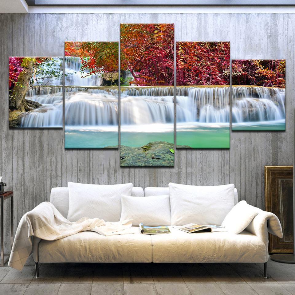 5pcs Seascape Wall Pictures Beach Sea Ocean Canvas Painting Wall Art Landscape Posters Prints for Living Room Decor No Frame