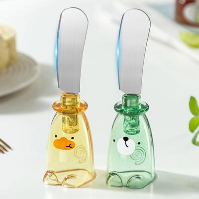 Countertop Butter Spatula Cartoon Food Grade Stainless Steel Blade Standing Bread Toast Cheese Dessert Jam Cream Spreader Tool Kitchen Gadgets