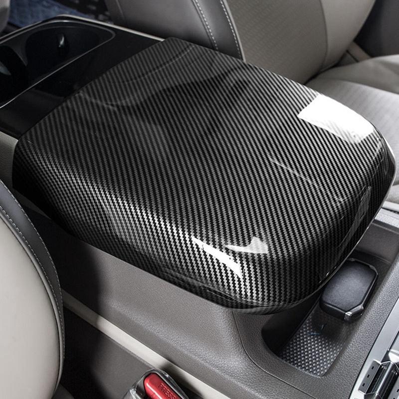 For Kia Carnival KA4   Carbon Fiber Center Console Armrest Box Protector Panel Cover Trim Sticker Accessories