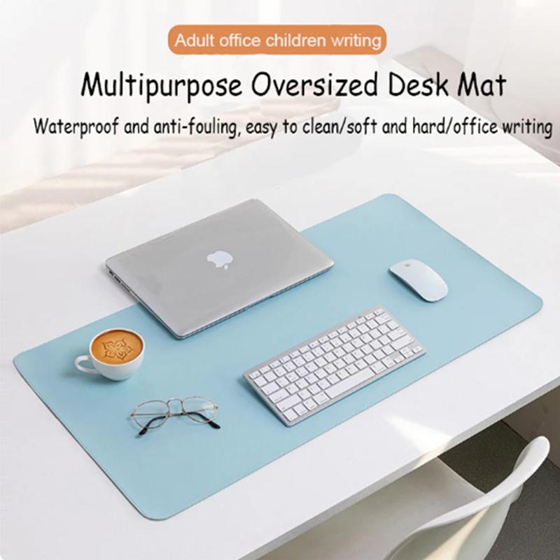 Large Size Office Desk Protector Mat PU Leather Waterproof Mouse Pad Desktop Keyboard Desk Pad Gaming Mousepad PC Accessories