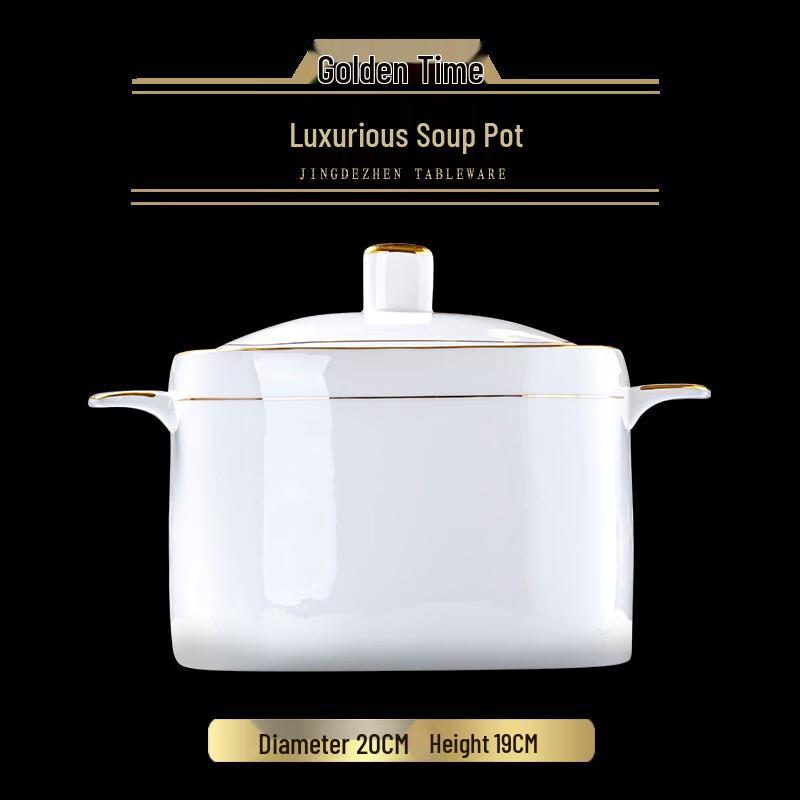 Цзиндэчжэнь Суповая миска из костяного фарфора ручной работы в скандинавском стиле