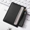 Ultra-thin PU card holder female Korean version of the zipper coin purse multi-card slot simple fashion compact card holder anti-degaussing