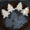 Christmas Hollow Silicone Mold DIY Heart Tree Atmosphere Light Ornament Casting Molds Plaster Resin Craft Making Home Party Deco
