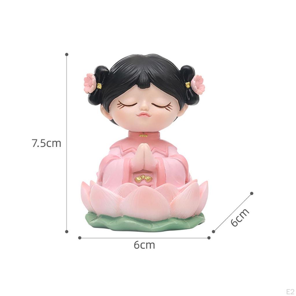 Mädchen Mini Statue Buddhistische Figur Heimdekoration ,Handwerk ,Desktop